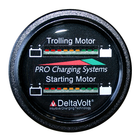 DUAL PRO Battery Fuel Gauge - Marine Dual Read Battery Monitor - 12V S BFGWOM1512V/12V